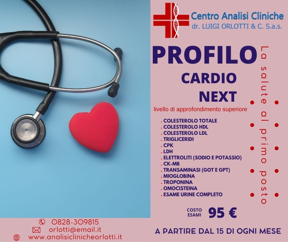 CENTRO ANALISI CLINICHE ORLOTTI BATTIPAGLIA - PROFILO CARDIO NEXT €95