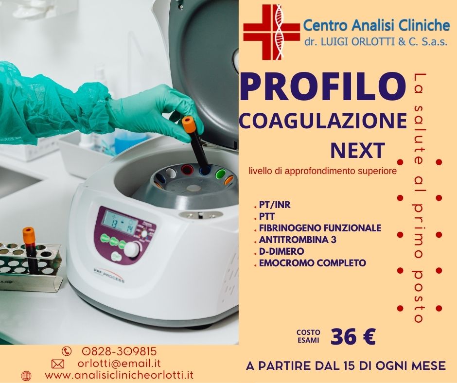 CENTRO ANALISI CLINICHE ORLOTTI BATTIPAGLIA - PROFILO COAGULAZIONE NEXT €36