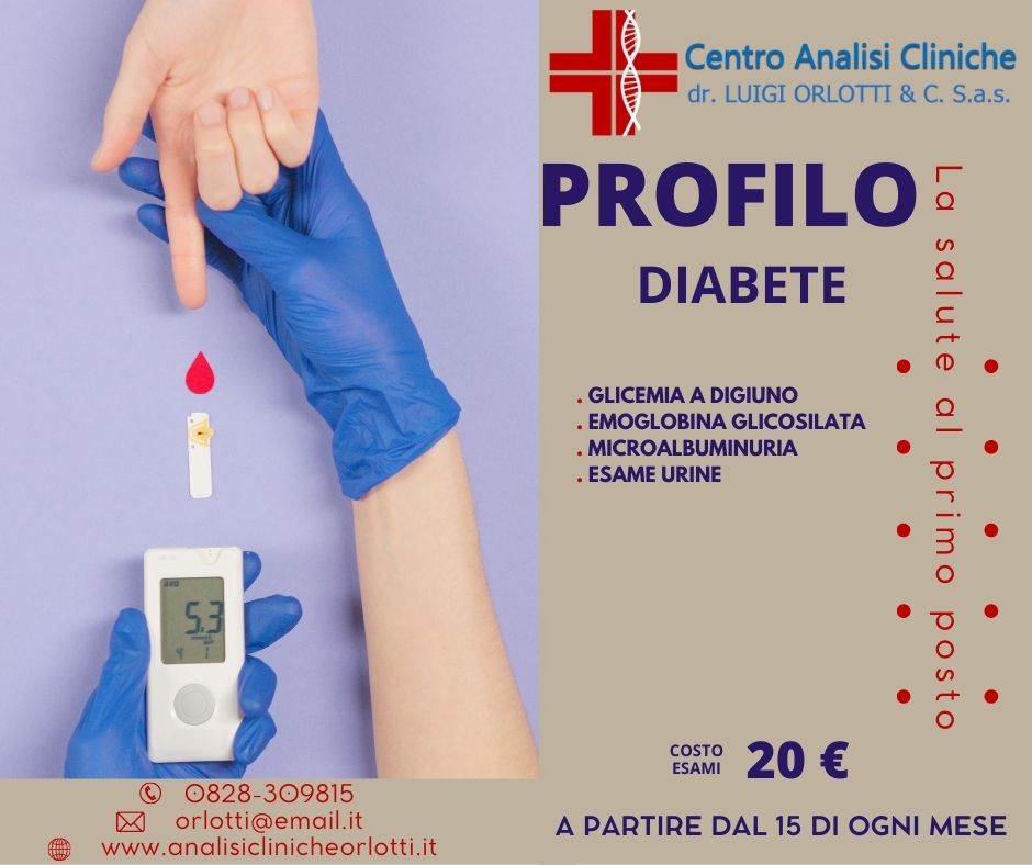 CENTRO ANALISI CLINICHE ORLOTTI BATTIPAGLIA - PROFILO DIABETE €20