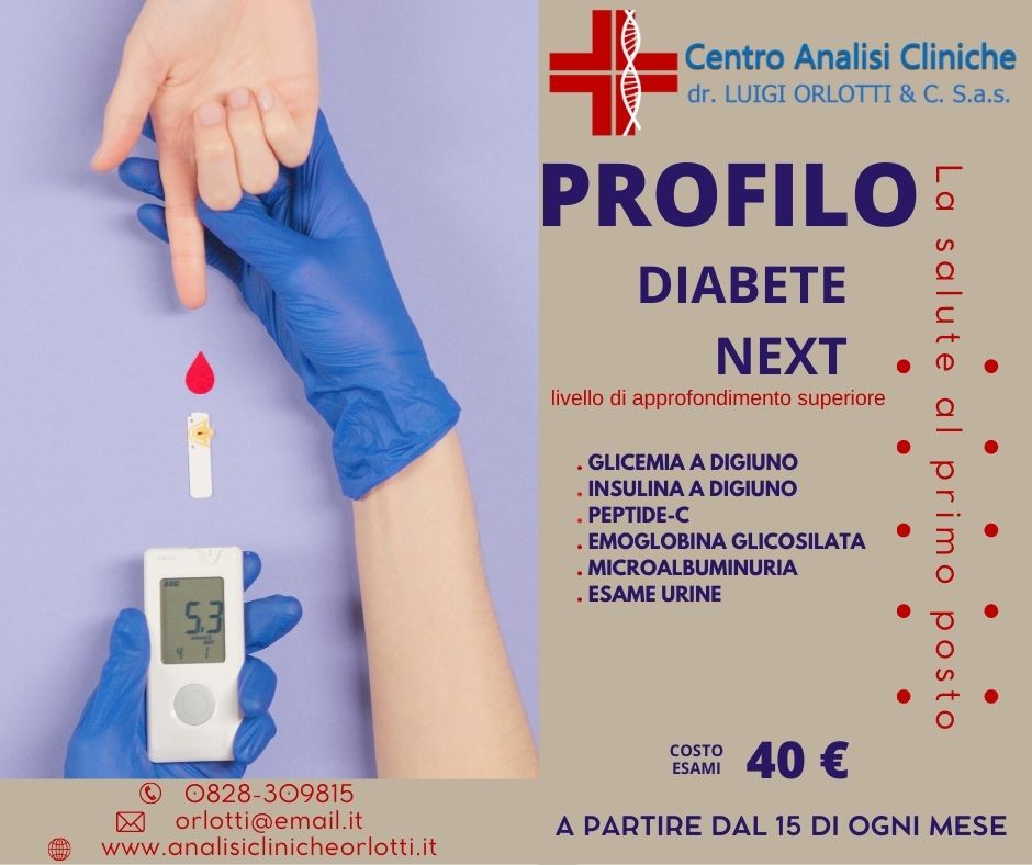 CENTRO ANALISI CLINICHE ORLOTTI BATTIPAGLIA - PROFILO DIABETE NEXT €40