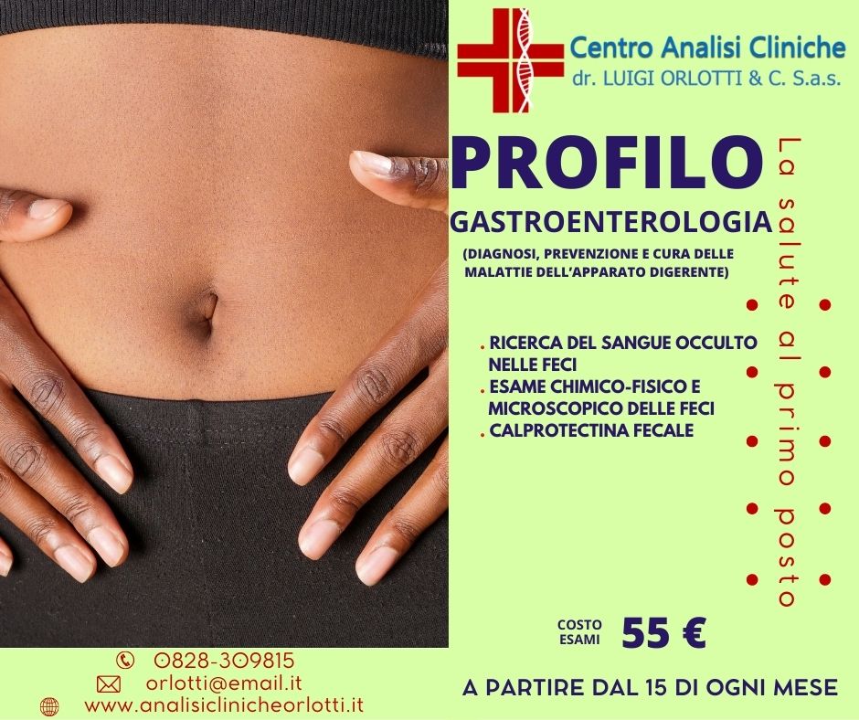 CENTRO ANALISI CLINICHE ORLOTTI BATTIPAGLIA - PROFILO GASTROENTEROLOGIA 55€