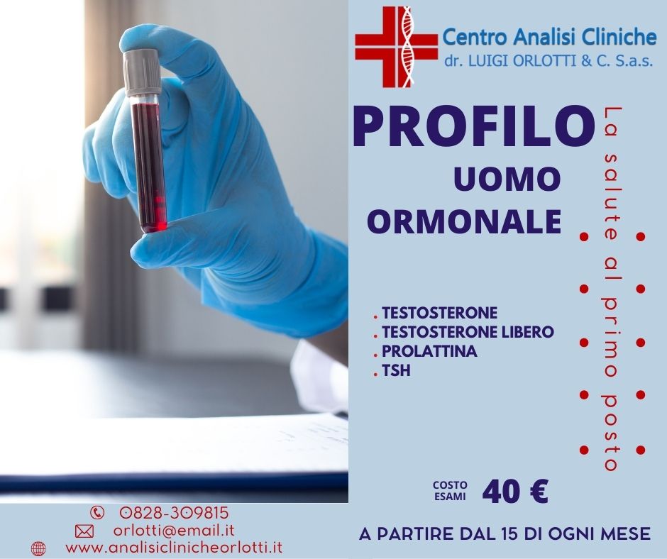 CENTRO ANALISI CLINICHE ORLOTTI BATTIPAGLIA - PROFILO UOMO ORMONALE €40